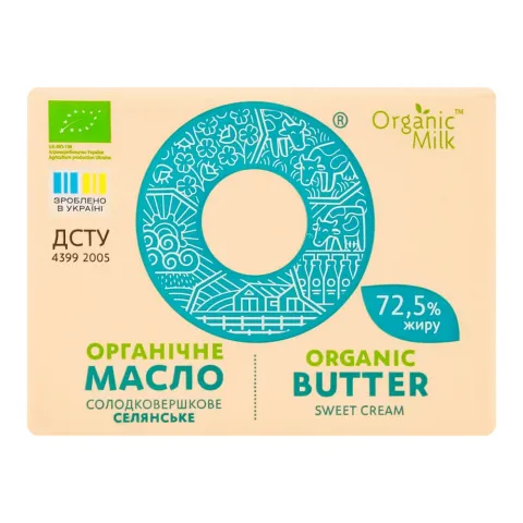 Масло Organic Milk органіч. 74,5 180/200 г Селянське