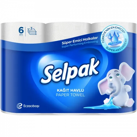 Рушник папер. Selpak 4 +2 шт.