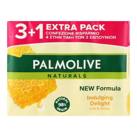 Мило Palmolive 3+1 90 г Naturals Молочко та Мед