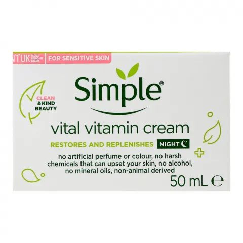 Крем д/обличчя Simple 50 мл нічний Kind to Skin