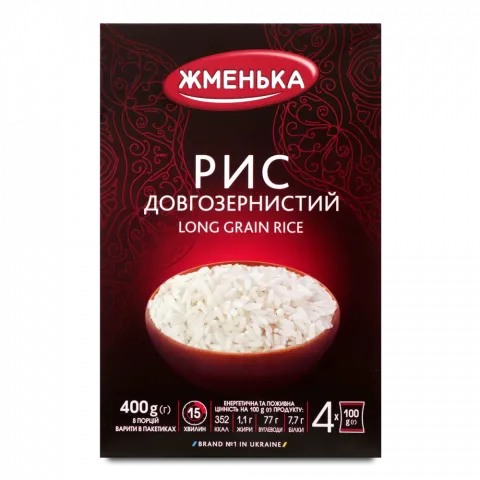 Рис Жменька 400 г карт. Східний довгозернистий
