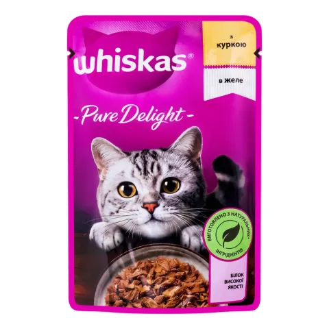 Корм д/котів Віскас 85 г пак. Pure Delight Курка в желе