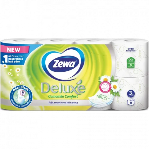Туалетний папір Zewa 8 шт. Deluxe Ромашка