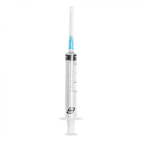 Шприц Med Plast 3-комп. 2 мл 23Gх1 1/4 0,6х32 мм та 24Gх1 0,55х25 мм