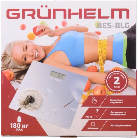 Ваги д/ванної Grunhelm BES-BLG Одуван-сірий 83825
