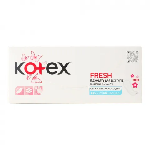 Прокладки щоден. Kotex 56 шт. Deo Нормал