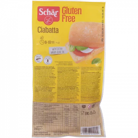 Хліб Чіабата Ciabatta 200 г італійський без глютену