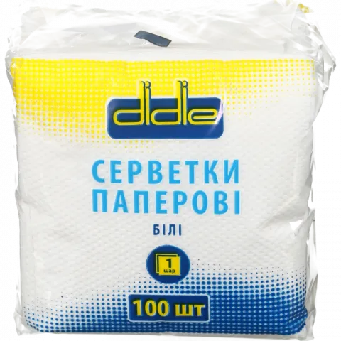 Серветки Didie одношарові 100 шт. біла