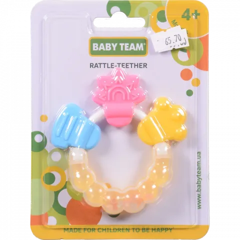 Прорізувач-брязкальце Baby Team Квіточка 8410