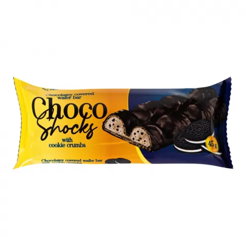 Вафлі Choco-shocks 45 г з крихтою печива