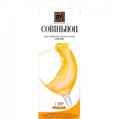 Вино Натхнення Совіньйон 1 л т/пак. біле сух. (Агро-Дар)