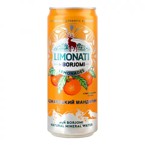 Напій б/алк. Боржомі Limonati 0,33 л з/б Мандарин