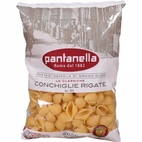 Макарони PANTANELLA 500 г 51 Мушлі рифлені (Італія)