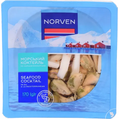 Коктейль морський по-середземноморськи Norven 170 г термоформа