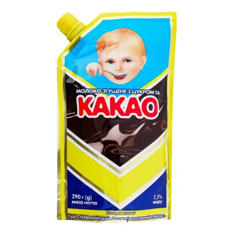 Молоко згущ. ПМКК 290 г д/пак. з какао