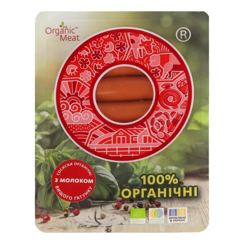 Сосиски Organic Meat з молоком 300 г в/ґ органічні
