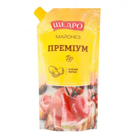 Майонез Щедро 300 г д/пак. Преміум 72