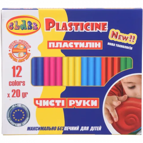 Пластилін Class Чисті руки MAXI 12 шт. ECO 7646С 240 г