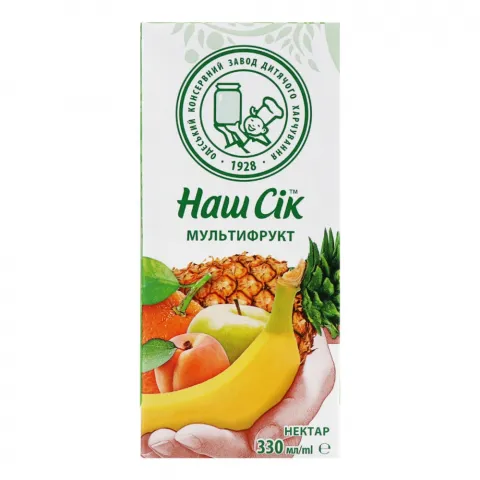 Нектар Наш Сік 0,33 л т/п Мультифруктовий