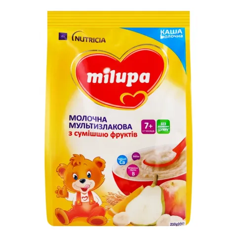Каша Milupa 210 г мультизлакова з сумішшю фруктів 7+ міс.