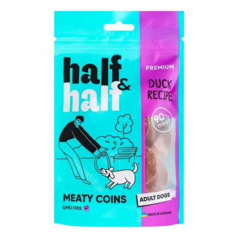 Ласощі д/собак HalfHalf 100 г з качкою