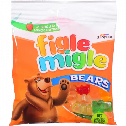 Жувальні цукерки Figle Migle 80 г Ведмедики