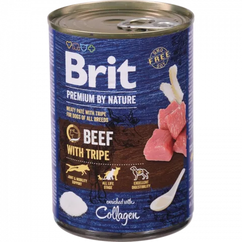 Корм д/собак Brit Premium by Nature 400 г з/б з яловичиною та тельбухами