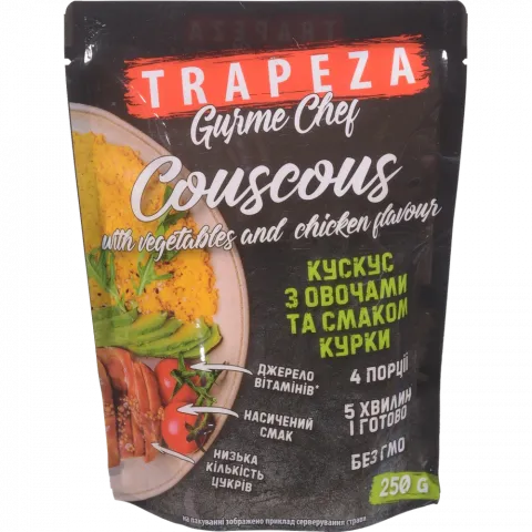 Кус-кус Трапеза 250 г д/пак. зі смаком курки та овочів