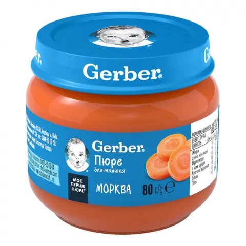 Пюре Gerber 80 г морква