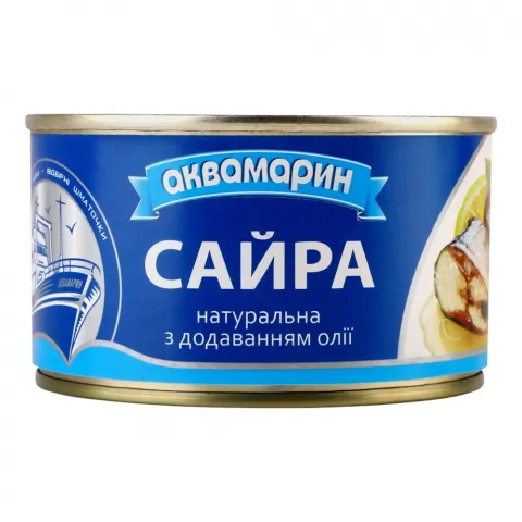 Конс Сайра Аквамарин 230 г з/б нат. в/о