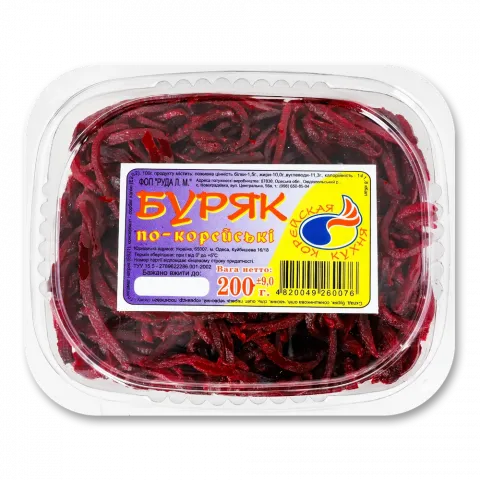 Салат з буряка по-корейськи 200 г пл. (Р)