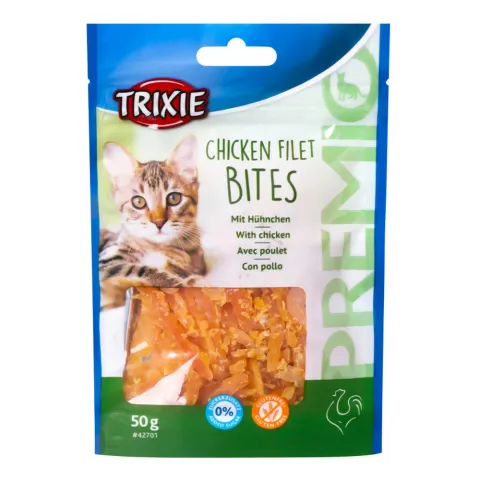Ласощі д/котів Premio Chicken Filet Bites 50 г філе куряче сушене 42701
