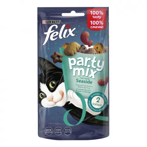 Ласощі д/котів Felix Party Mix 60 г Океанічний мікс