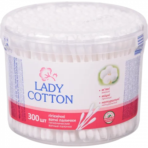 Ватні пал. Lady Cotton 300 шт. бан.