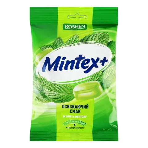 Карамель Рошен 140 г Mintex+ зі смаком м`яти