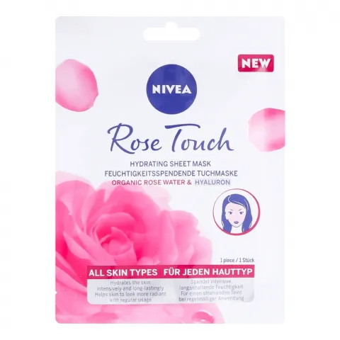 Маска д/обличчя Nivea тканинна Organic Rose гіалуронова 1 шт.