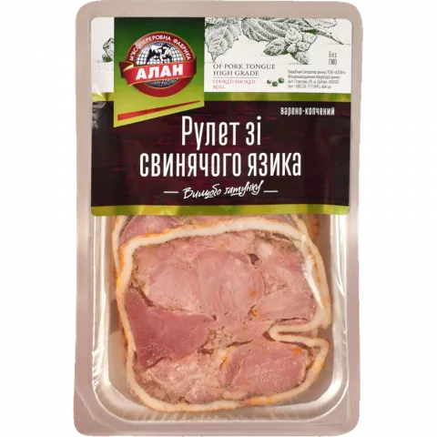 Рулет Алан з свинячого язика в/к нар. ваг.
