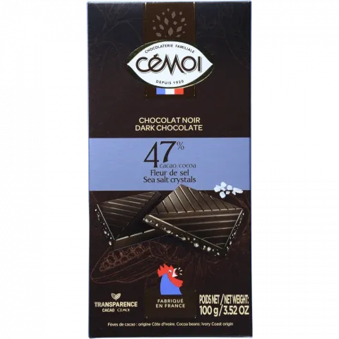Шок CEMOI 100 г чорний з морською сіллю (Франція) И300