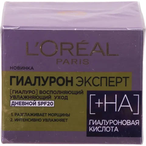 Крем д/обличчя L`Oreal 50 мл Гіалурон експерт віднов., зволож. догляд SPF 20 ден.