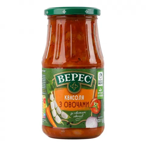 Конс Квасоля Верес 500 г скл. з овочами