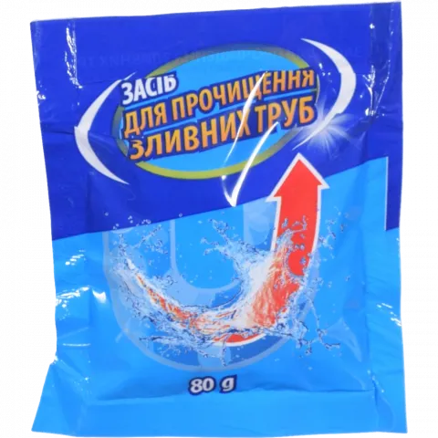 Засіб д/прочищення зливних труб 80 г