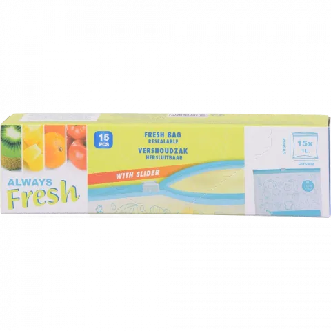 Набір пакетів на застібці 15 шт. 1 л арт. DD4000030 И218 (КІН)