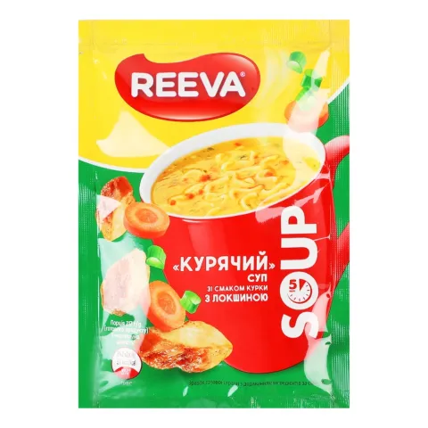Суп Reeva 17 г пак. зі смаком курки з локшиною