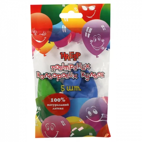 Кульки повітряні Party Favors Декоратор з малюнком 5 шт. 61240/5