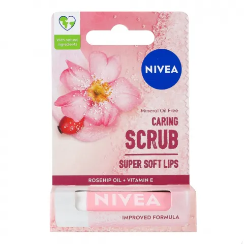 Скраб-бальзам д/губ Nivea 5,5 мл з олією шипшини