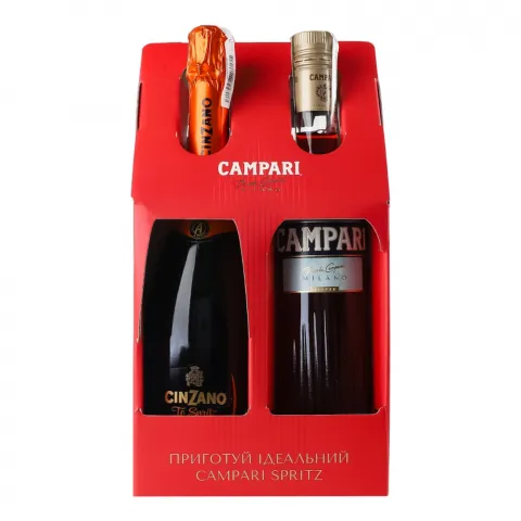 Набір Аперитив Campari 0,7 л + Вино ігристе Cinzano To-Spritz 0,75 л сух. біле