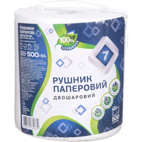 Рушник папер. 7` 1 шт. Мега 500`