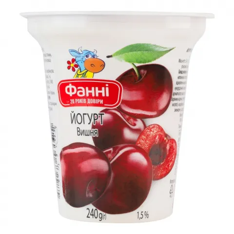 Йогурт Фанні 1,5 240 г Вишня