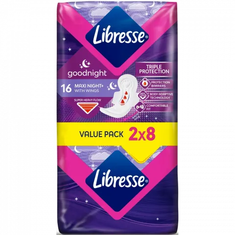 Прокладки Libresse 16 шт. Maxi Goodnight